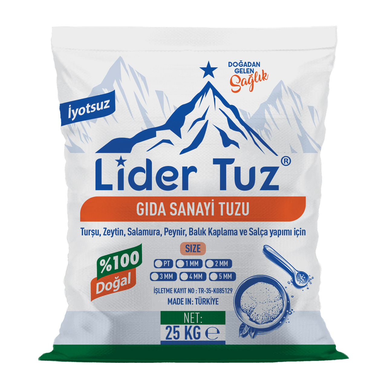 Gıda Sanayi Tuzu tane 1mm